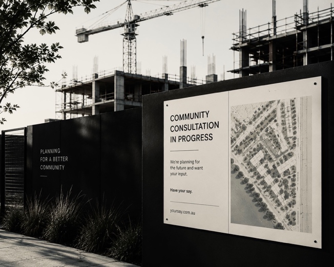 Community consultation for an urban development